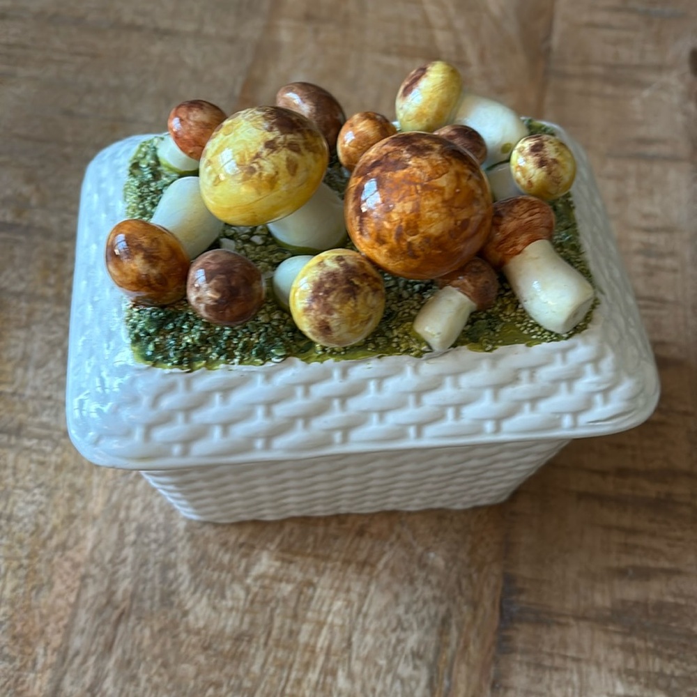 Vintage Mushroom Majolica Pottery